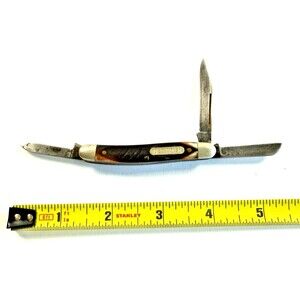 Vintage Schrade Old Timer USA 1080T 3 Blade Folding Pocket Knife